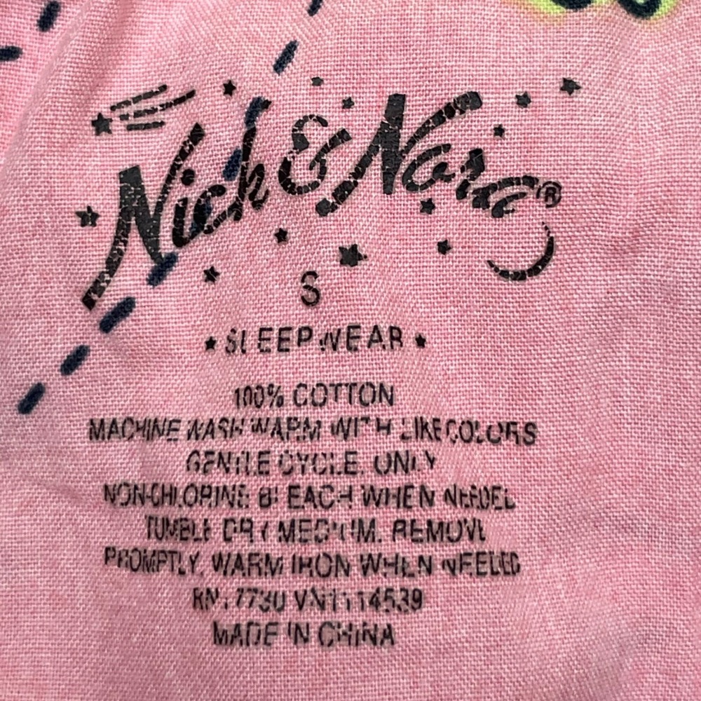 Nick and Nora Bee Mine Pajama Set Women's Size S Pink Daisy Cotton Whimsical - Picture 7 of 16